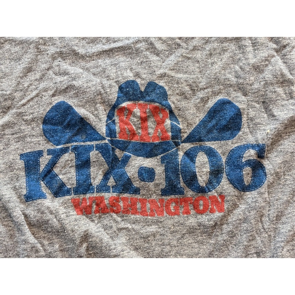Vintage 1980s Kix 106 FM Washington Dc Country Radio T-Shirt Medium USA